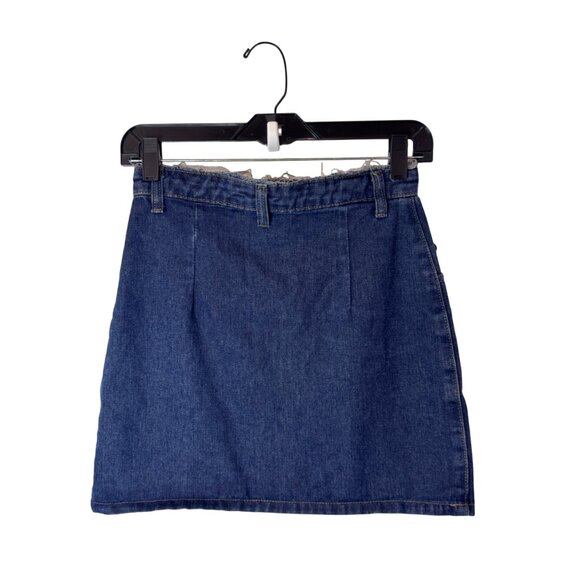 Jeans Fashion blue denim mini A-line skirt size 2 - Picture 3 of 5